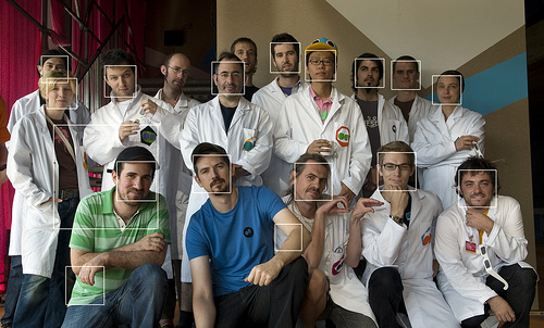 Detecting faces. Draw faces