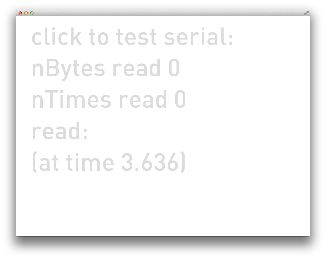 Screenshot of serialExample