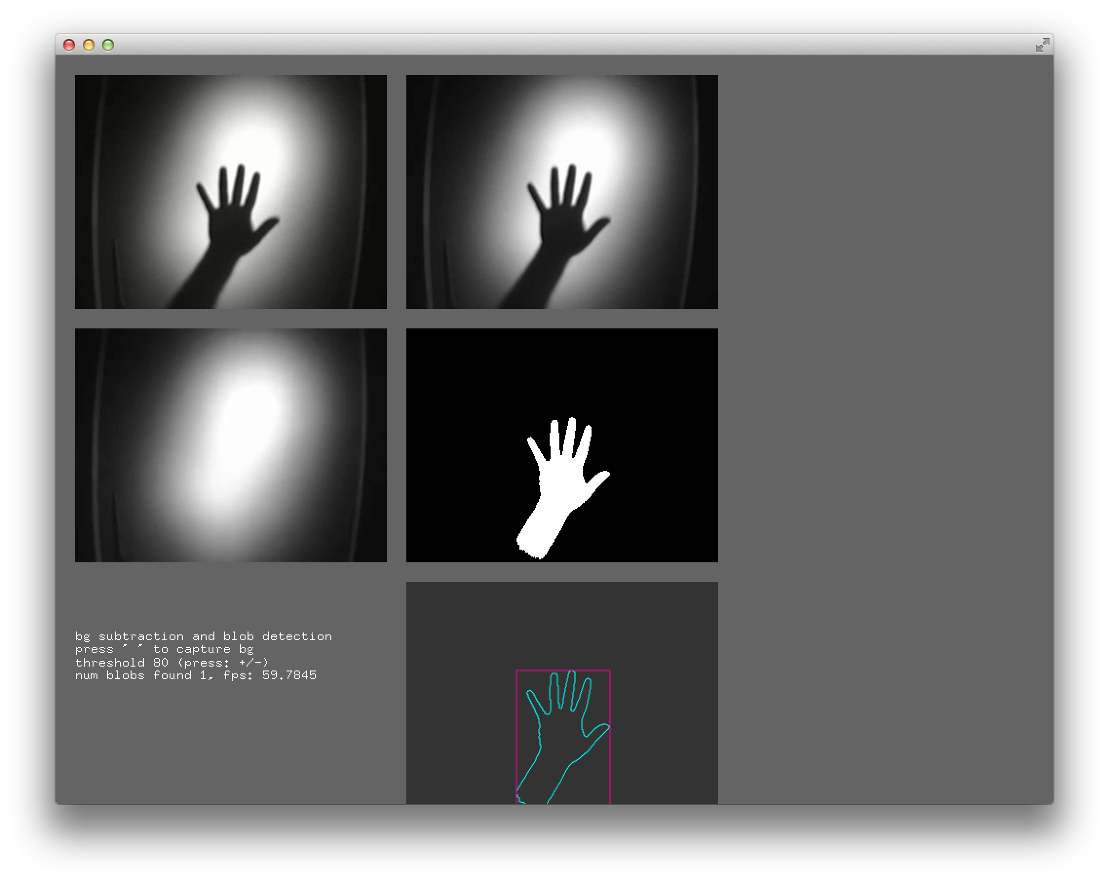 Screenshot of opencvExample