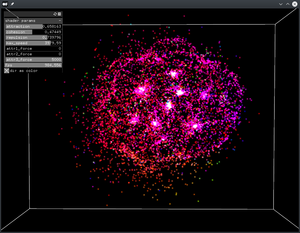 Screenshot of computeShaderParticlesExample