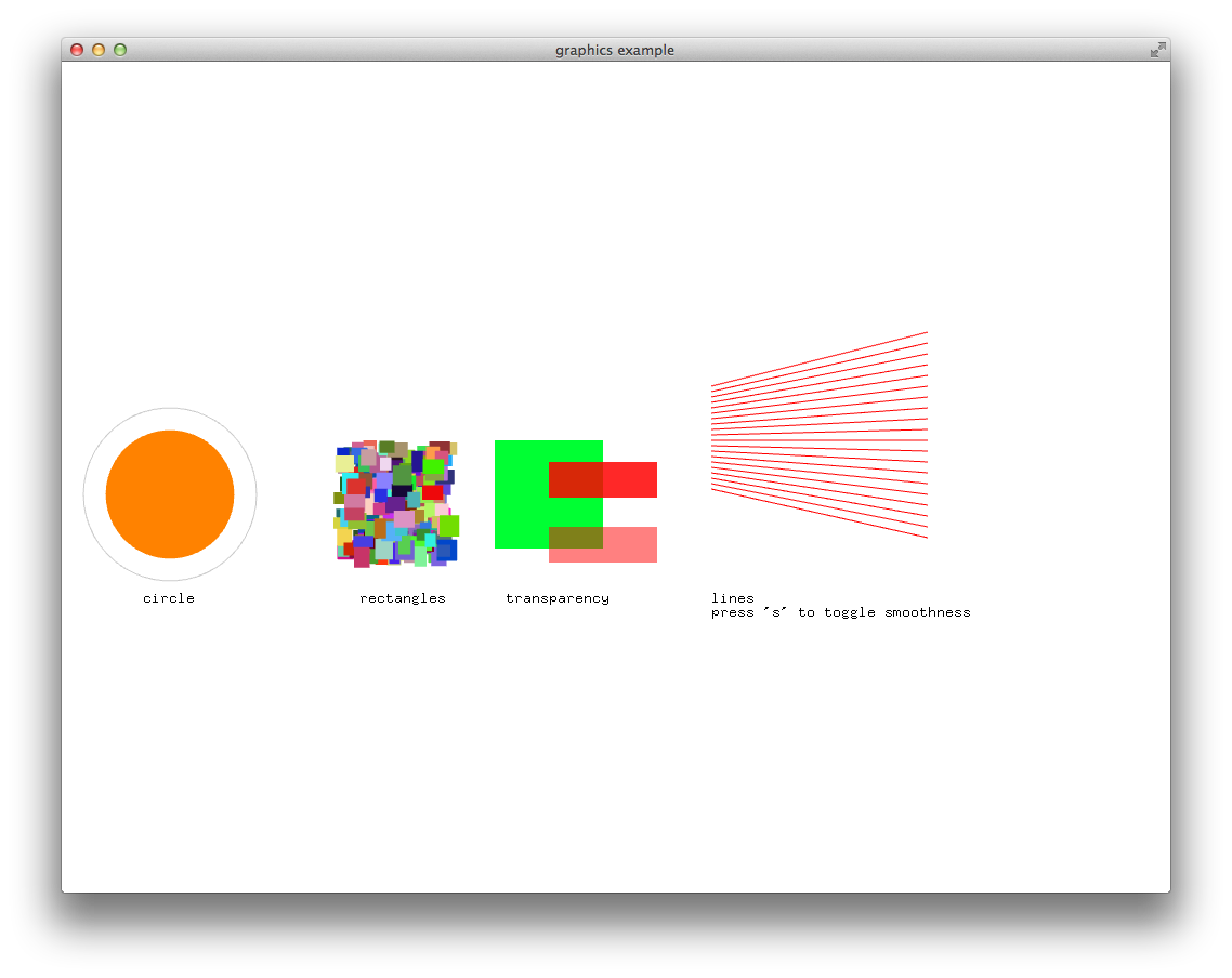 Screenshot of graphicsExample