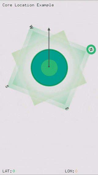 Screenshot of coreLocationExample