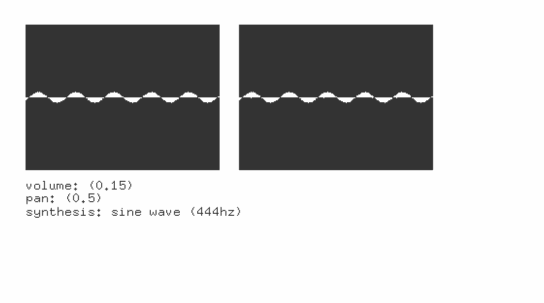 Screenshot of audioOutputExample
